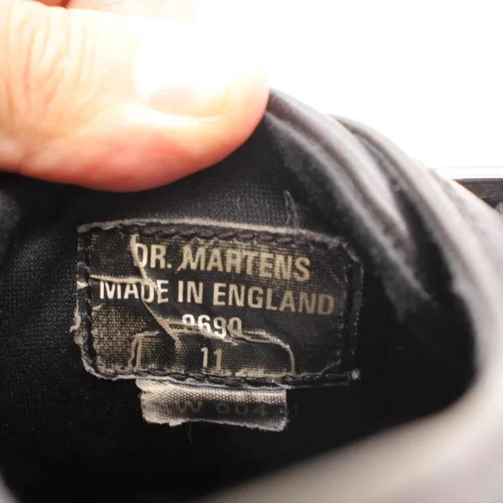 Dr. Doc Martens 8690 Men's Size UK 11 Black Leather Made In England Monk Strap - Picture 3 of 12